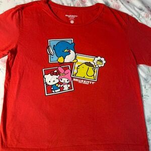 Hello Kitty & Friends Red Graphic T-Shirt Women's‎ XL Sanrio Tee